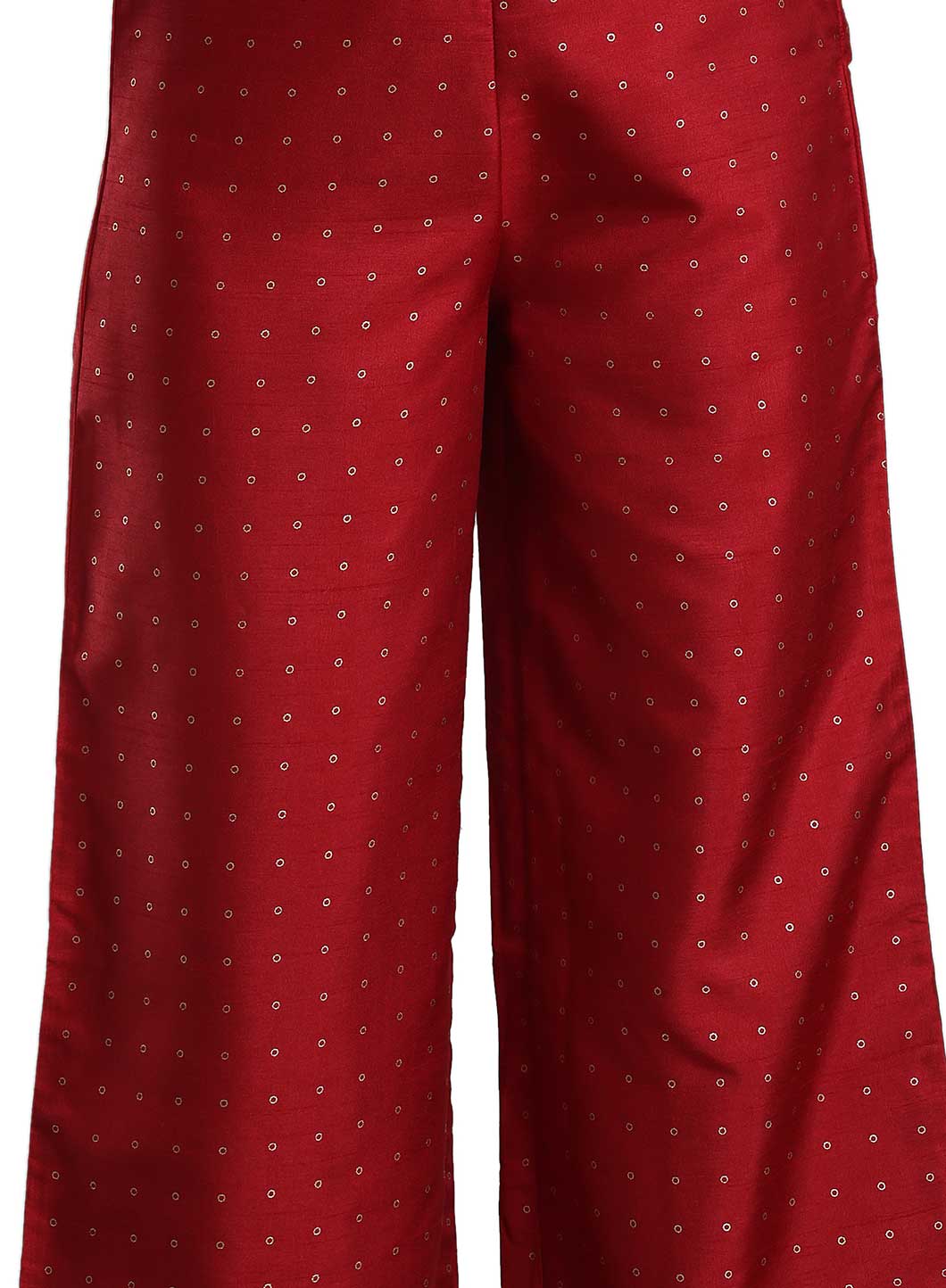 Red Parallel Printed Pants
