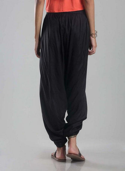 Black Dhoti Pants - wforwoman