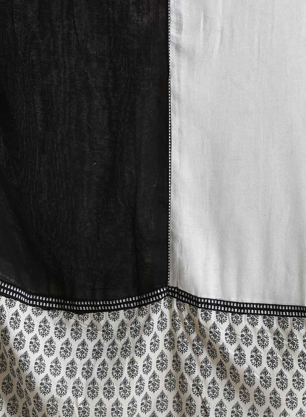 Black &amp; White Printed Dupatta