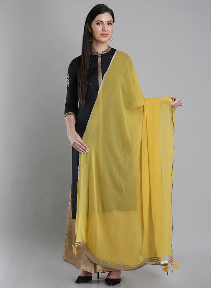 Yellow Solid Dupatta