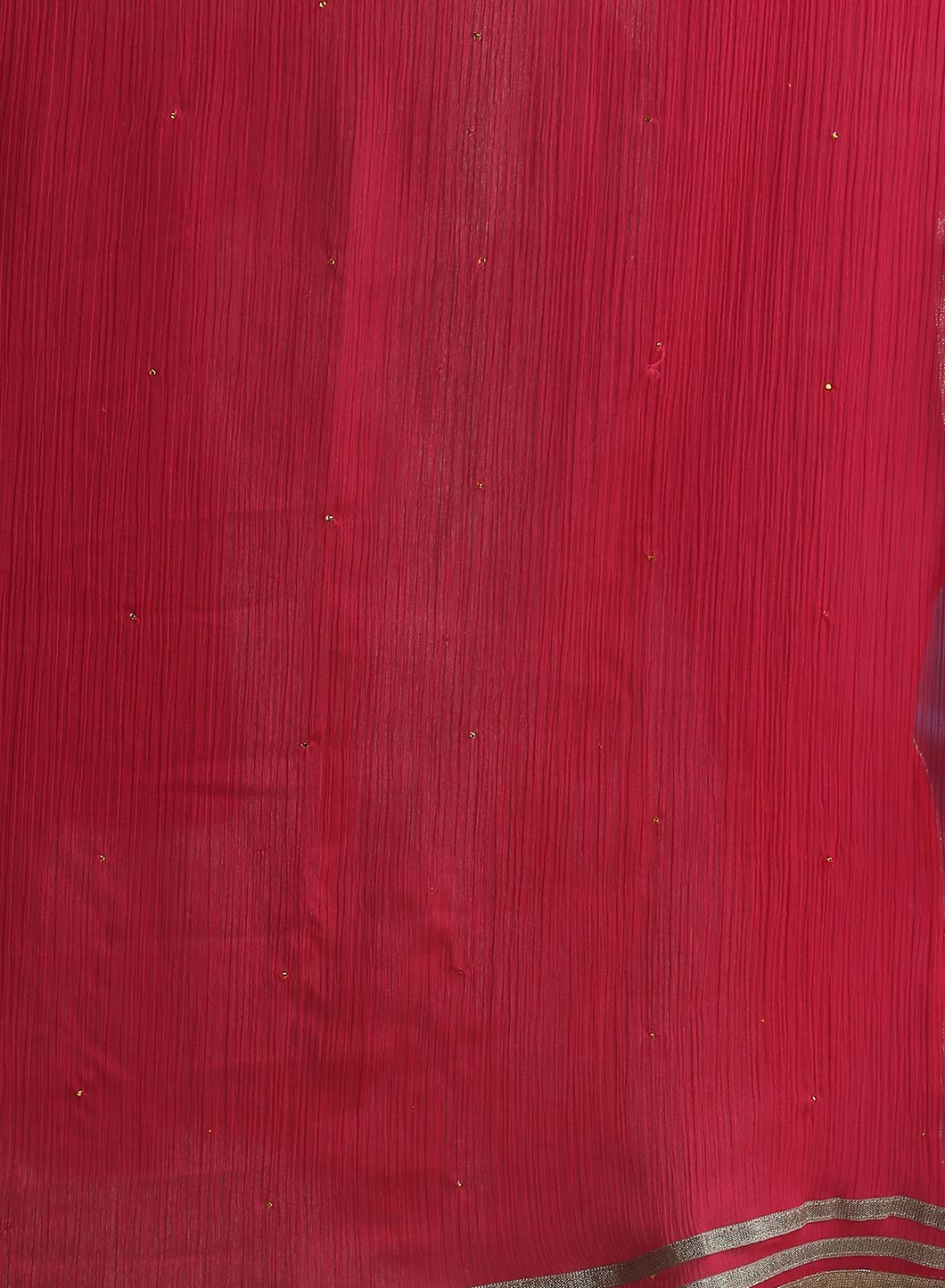 Red Dupatta With Golden Border