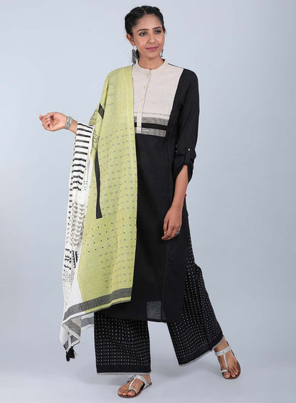 Green Printed Dupatta