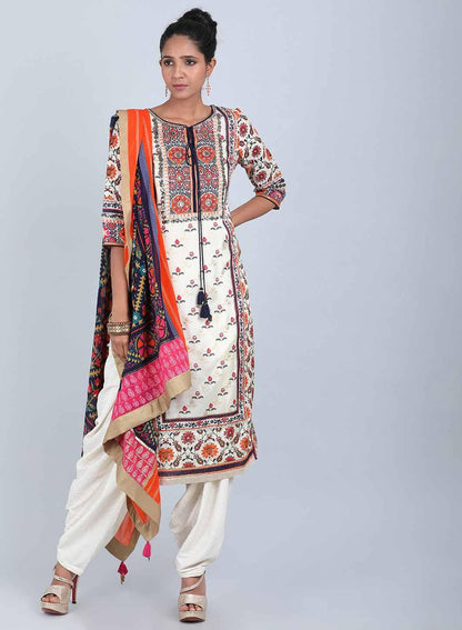 Multicoloured Floral Tie-Up kurta - wforwoman