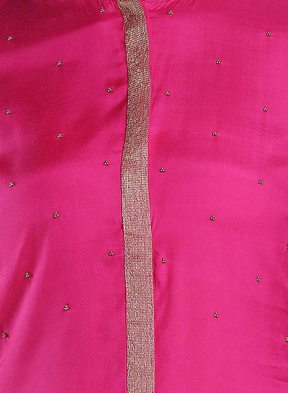 Pink Solid Mandarin Neck kurta - wforwoman