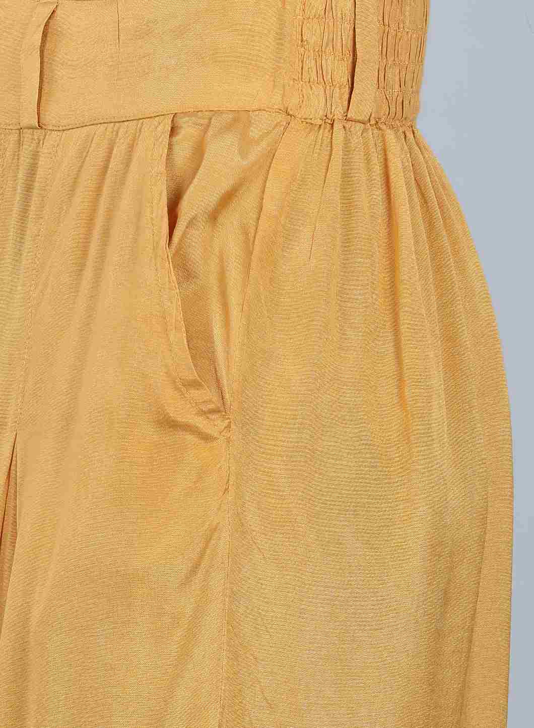 Yellow Tailored Volume Pants