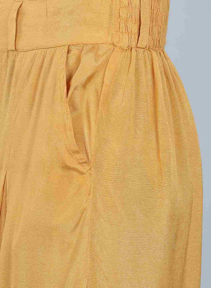 Yellow Tailored Volume Pants