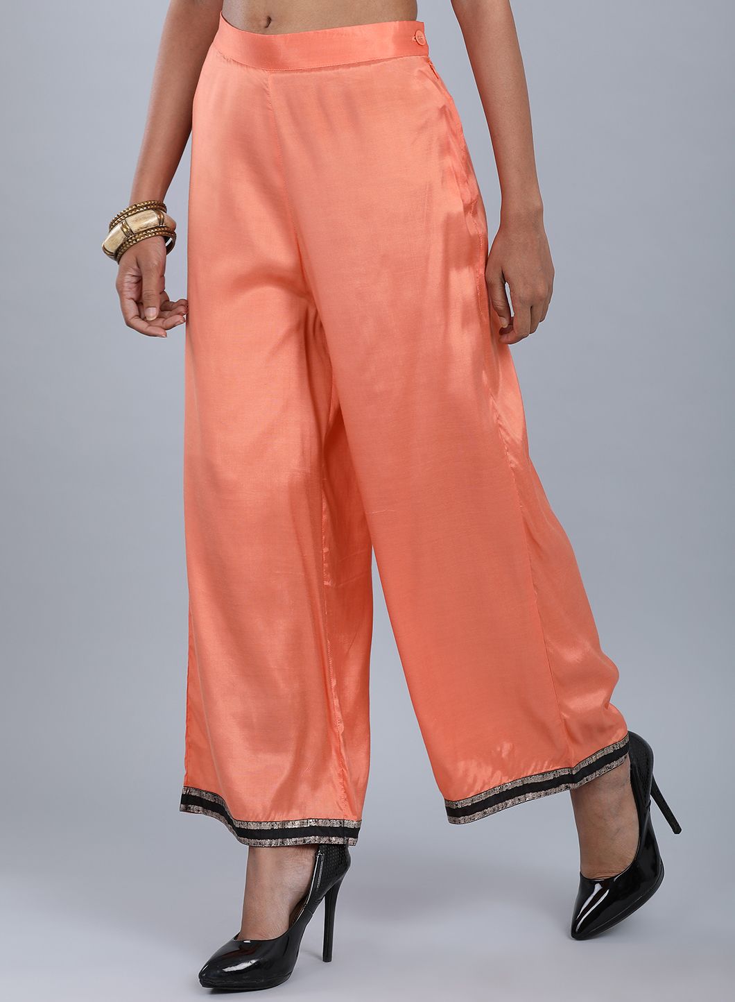 Orange Straight Pants