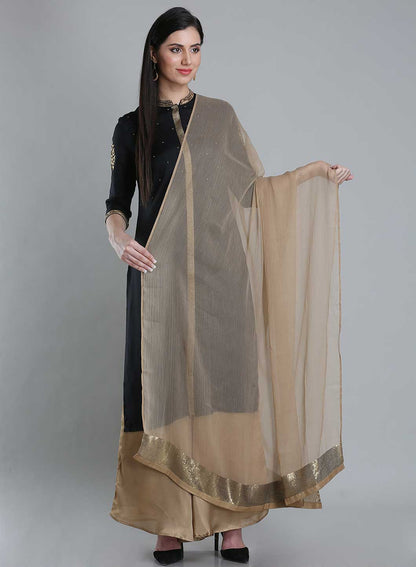 Golden Dupatta With Golden Border