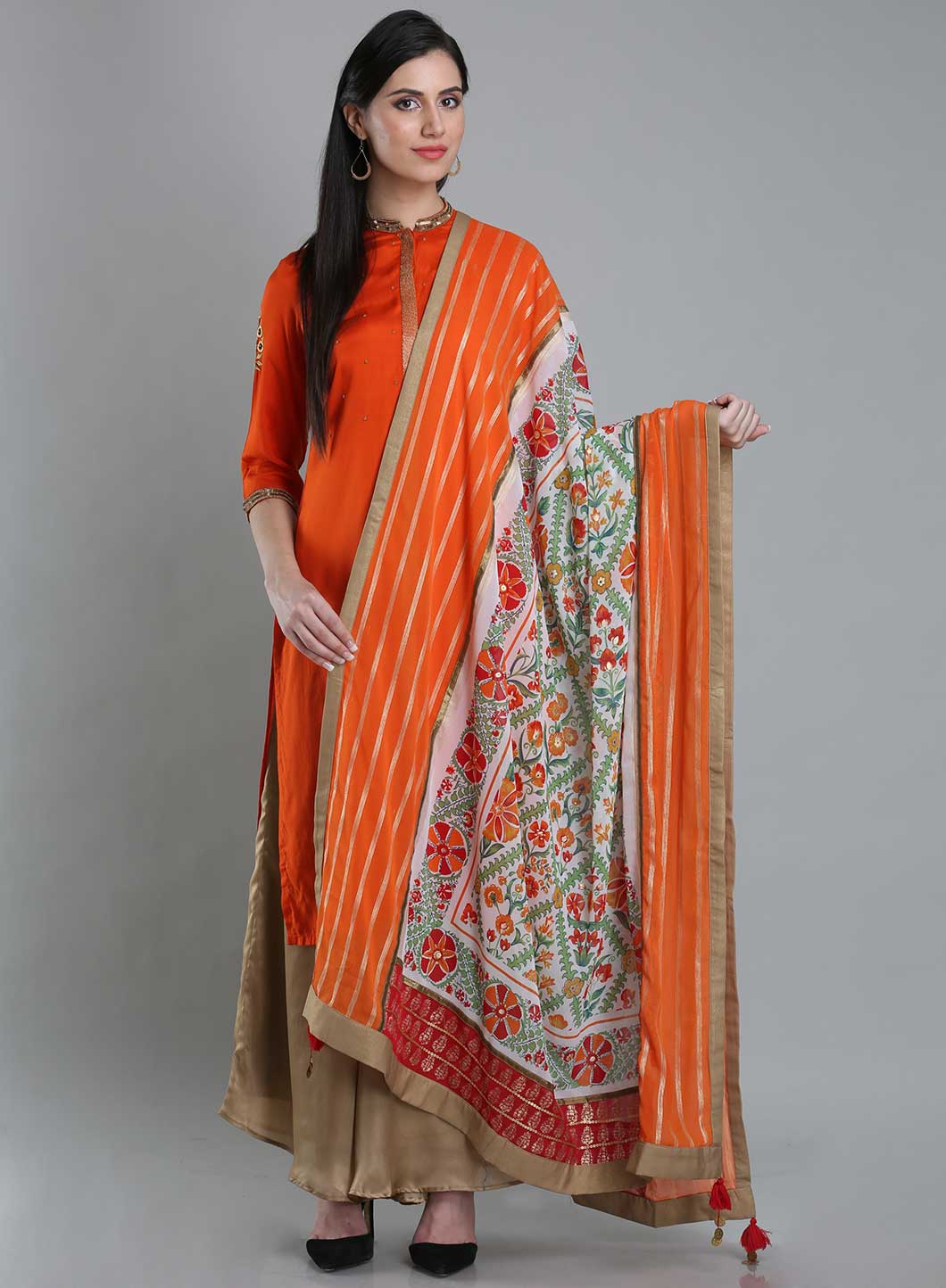 Multicoloured Printed Dupatta