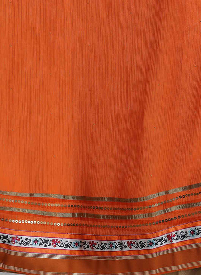 Orange Solid Dupatta