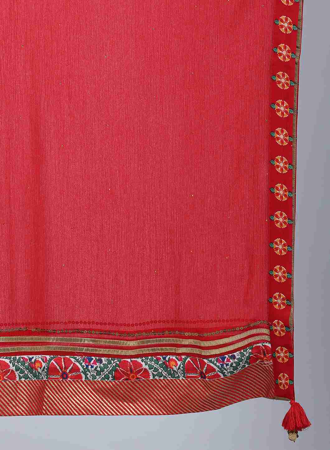 Red Chiffon Dupatta