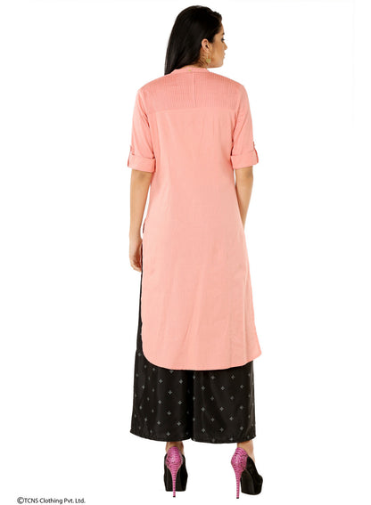 Pink 3/4 Sleeve kurta