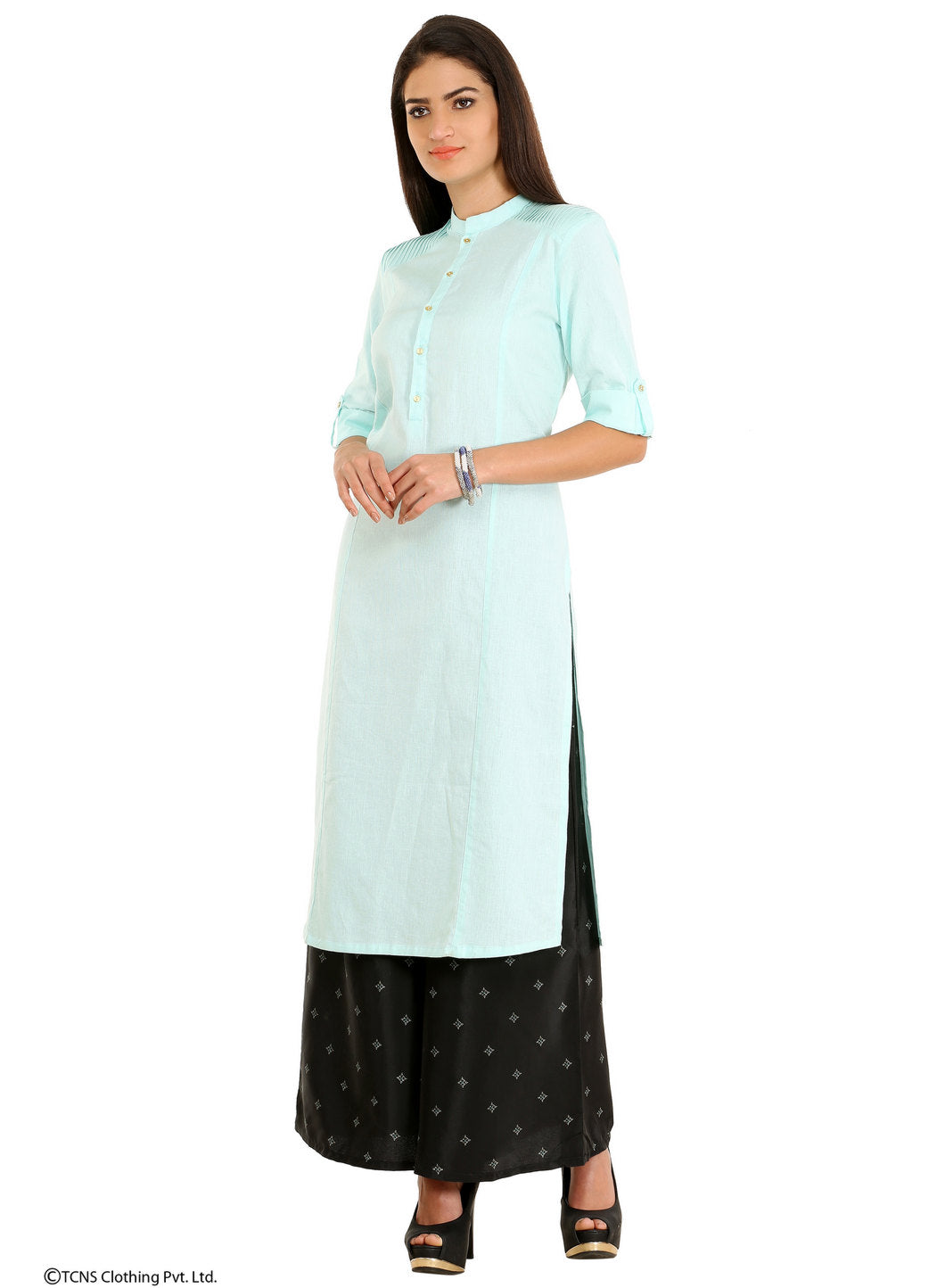 Blue 3/4 Sleeve kurta