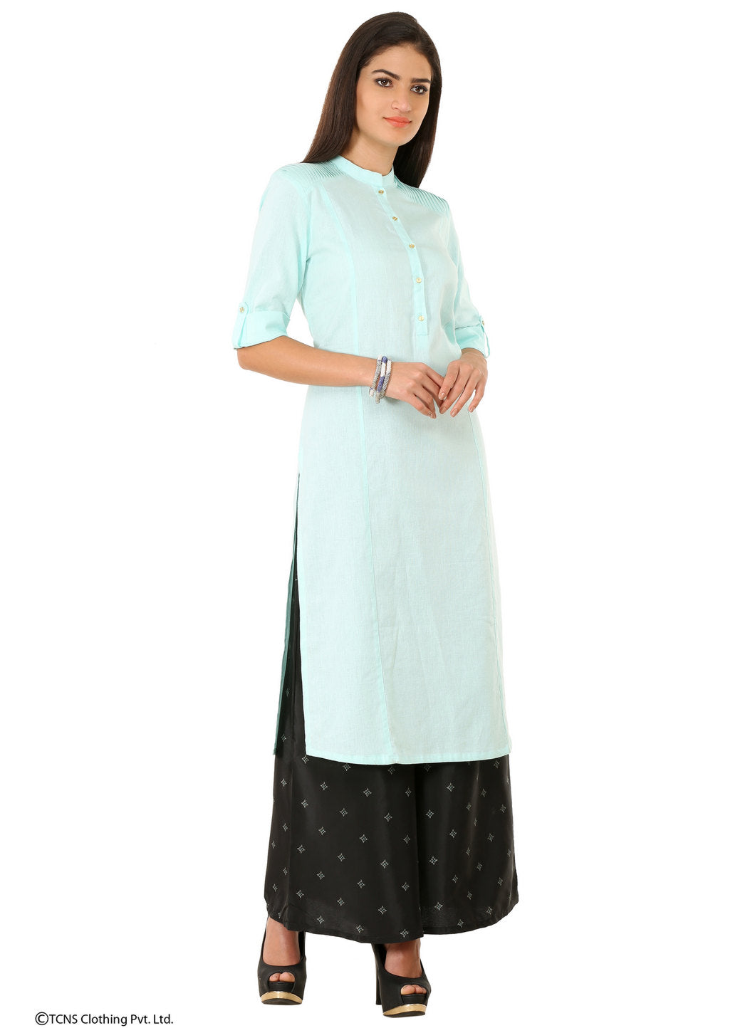 Blue 3/4 Sleeve kurta