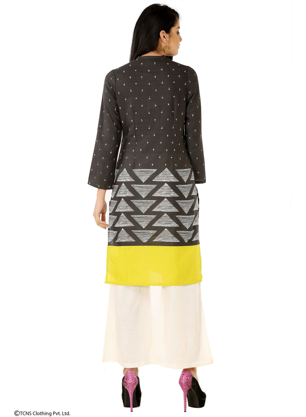 Black Printed Full Sleeve kurta