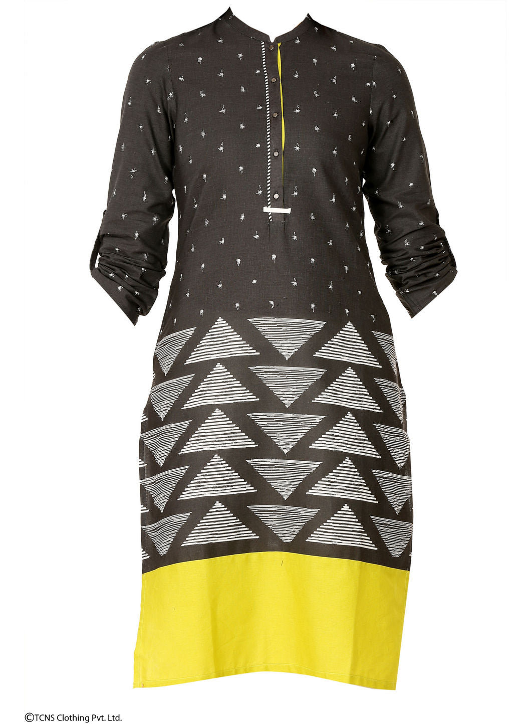 Black Printed Full Sleeve kurta