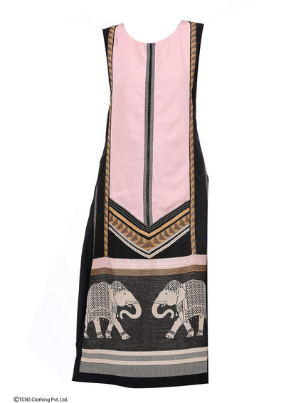 Black Printed Sleeveless kurta - wforwoman