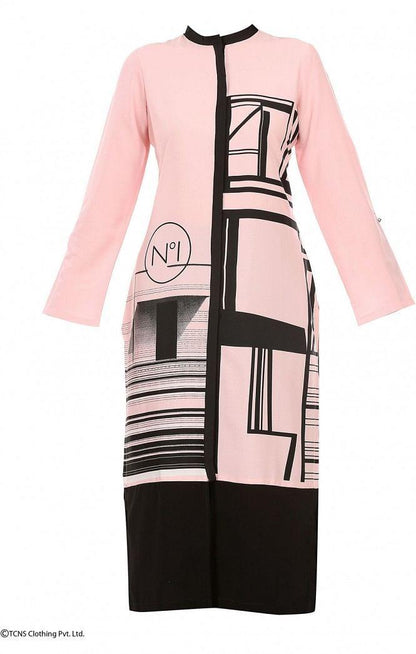 Pink Printed Full Sleeve kurta - wforwoman