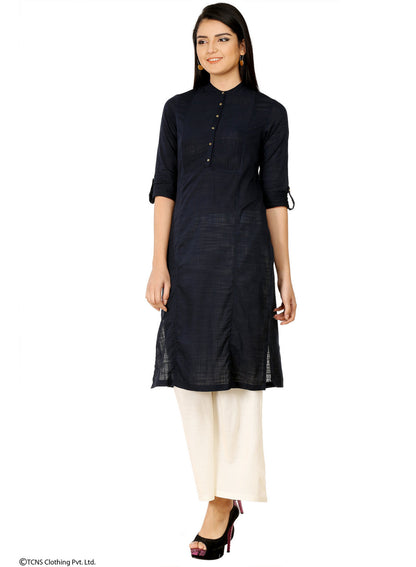 Blue 3/4 Sleeve kurta