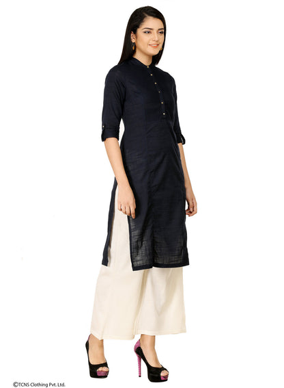 Blue 3/4 Sleeve kurta