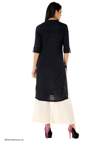 Blue 3/4 Sleeve kurta