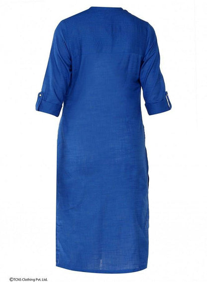 Blue 3/4 Sleeve kurta - wforwoman