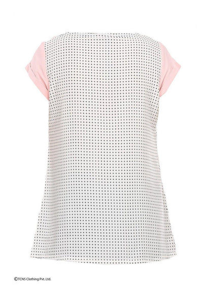 Pink Printed Short Sleeve Top - wforwoman