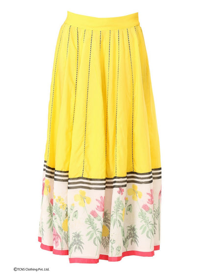 Yellow Printed Skirt