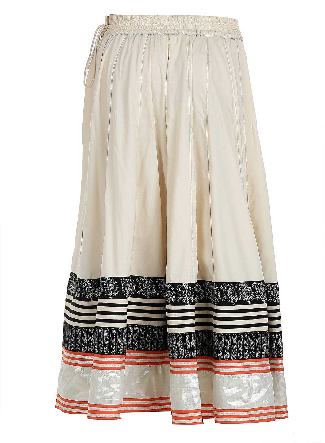 Beige Printed Skirt