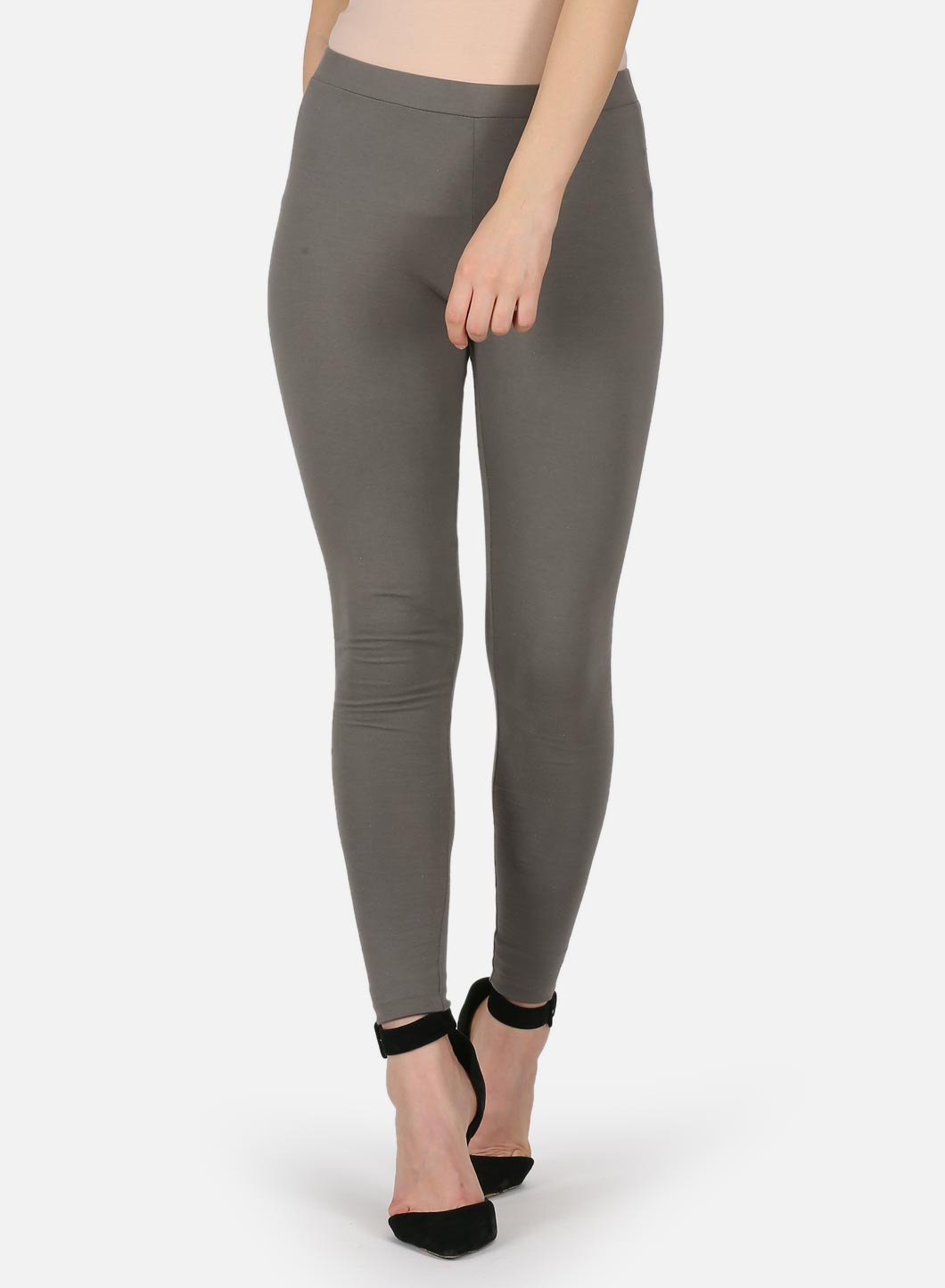 Grey Ankle Length Tights