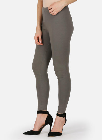 Grey Ankle Length Tights