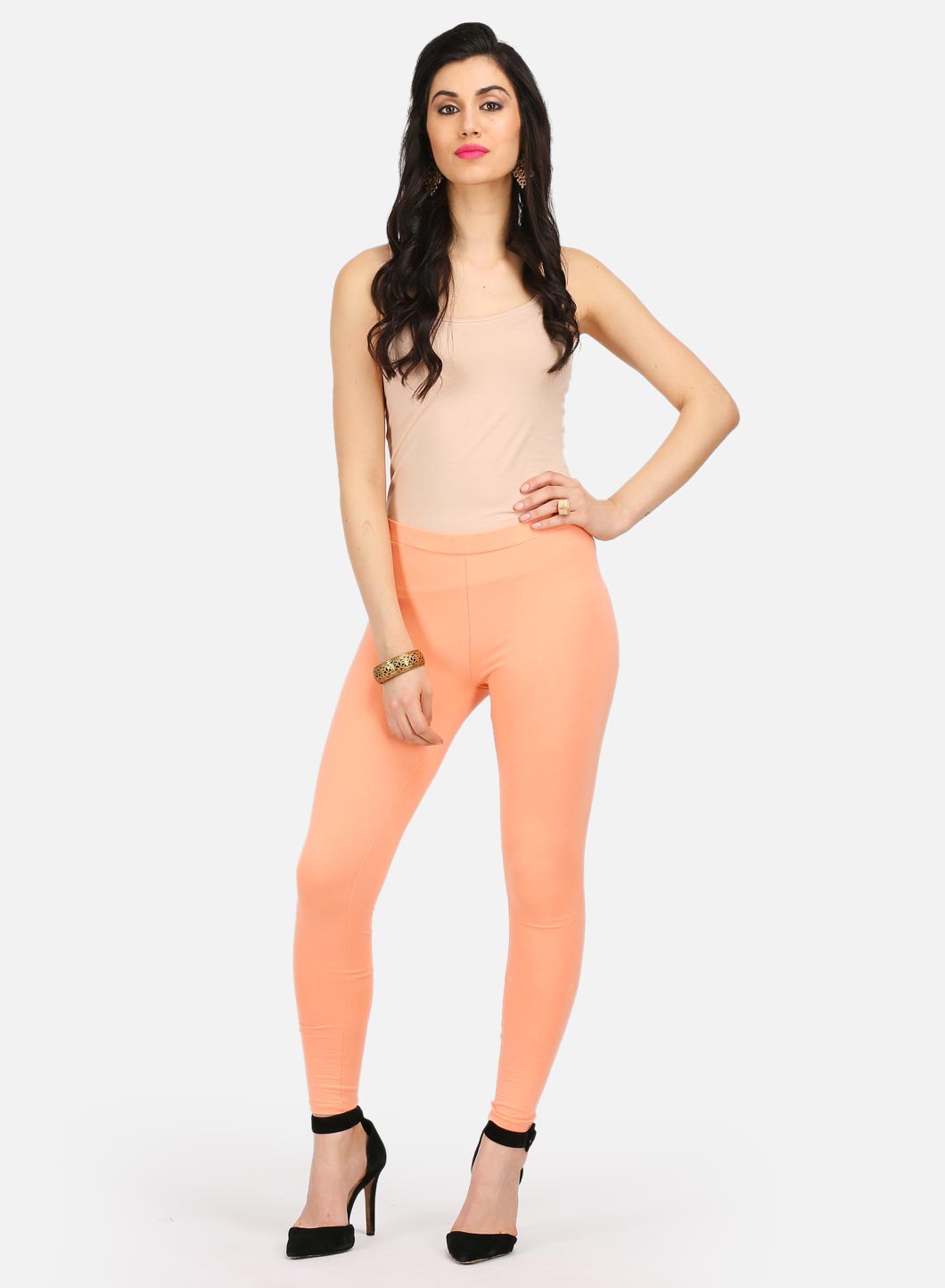 Peach Ankle Length Tights