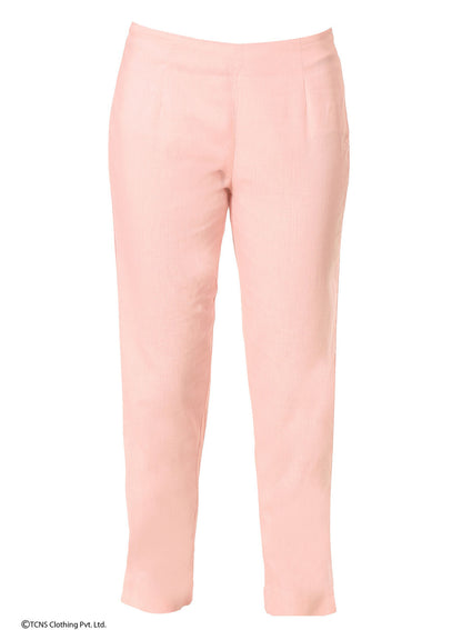 Pink Ankle-Length Trousers