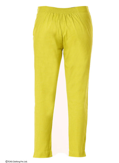 Green Ankle-Length Trousers - wforwoman