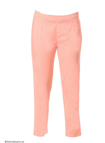 Pink Ankle-Length Trousers - wforwoman