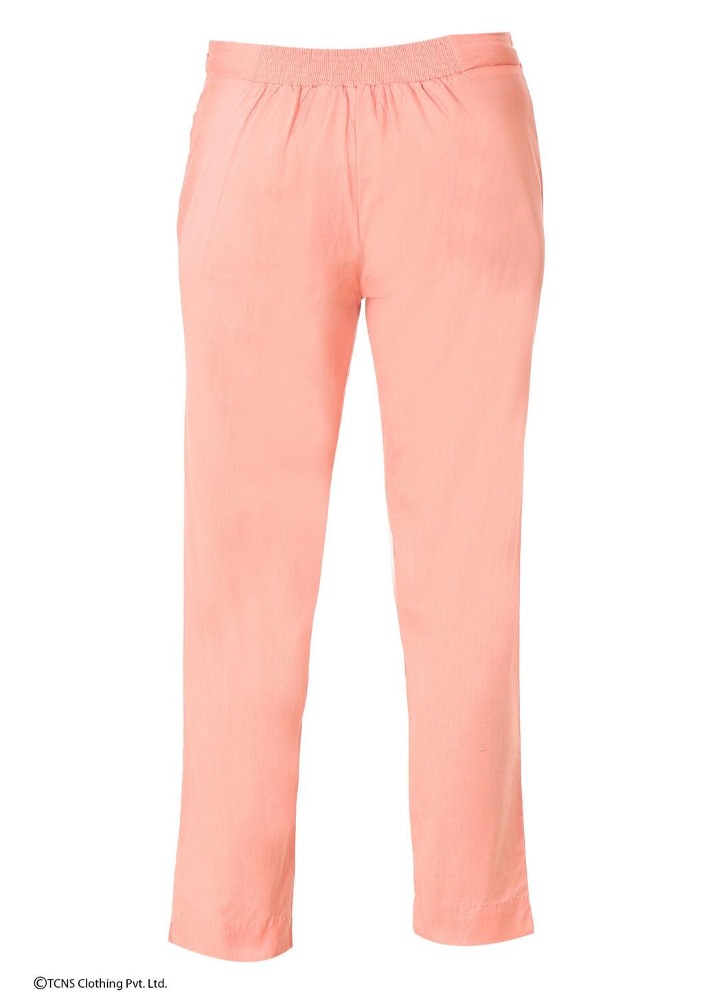 Pink Ankle-Length Trousers - wforwoman