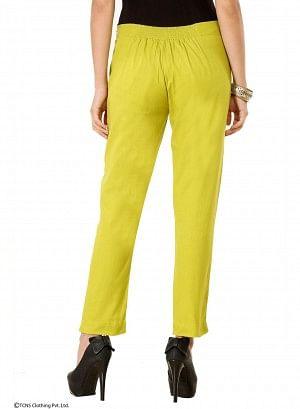 Green Ankle-Length Trousers - wforwoman