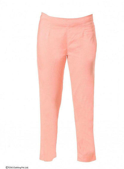 Pink Ankle-Length Trousers - wforwoman