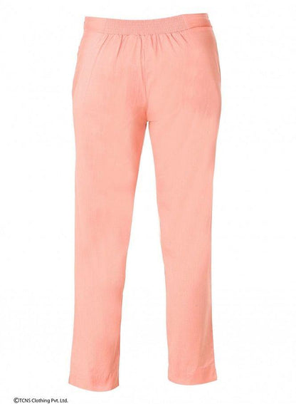 Pink Ankle-Length Trousers - wforwoman