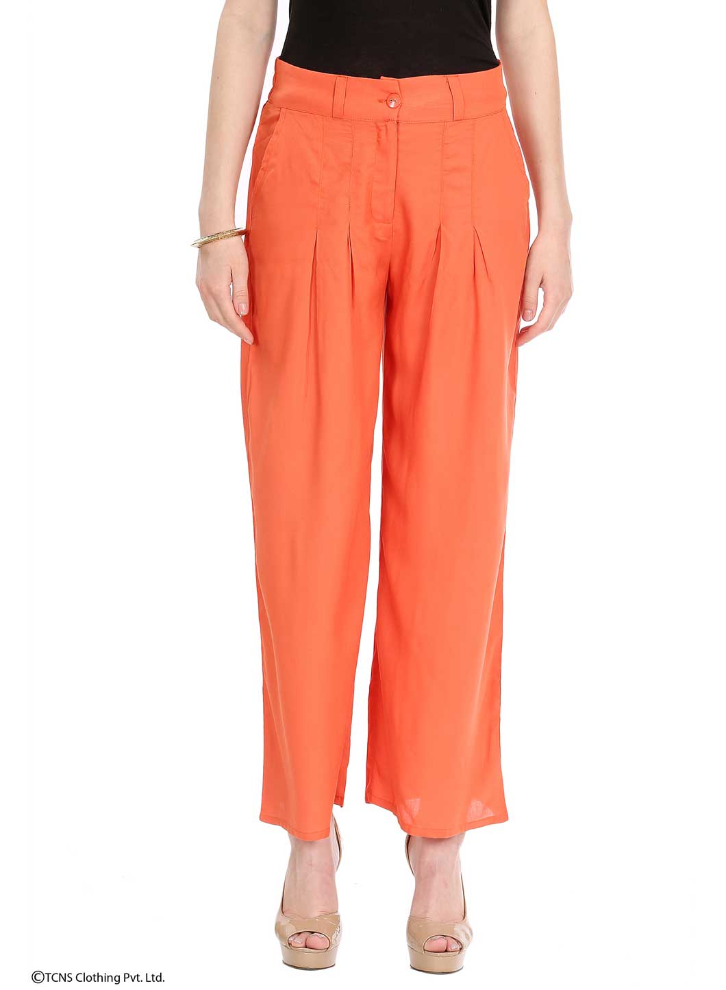 Peach-coloured Pants