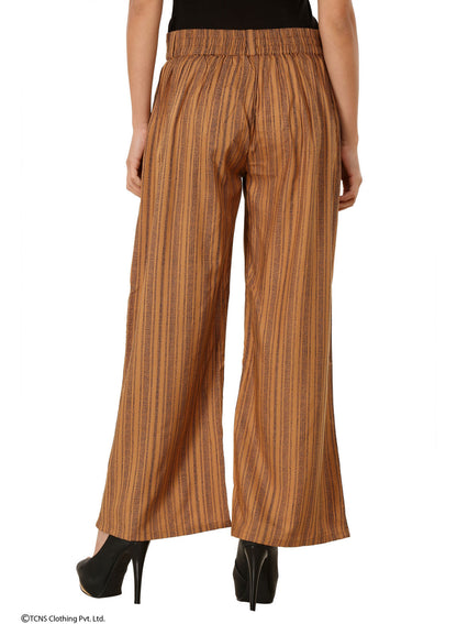 Brown Printed Pants