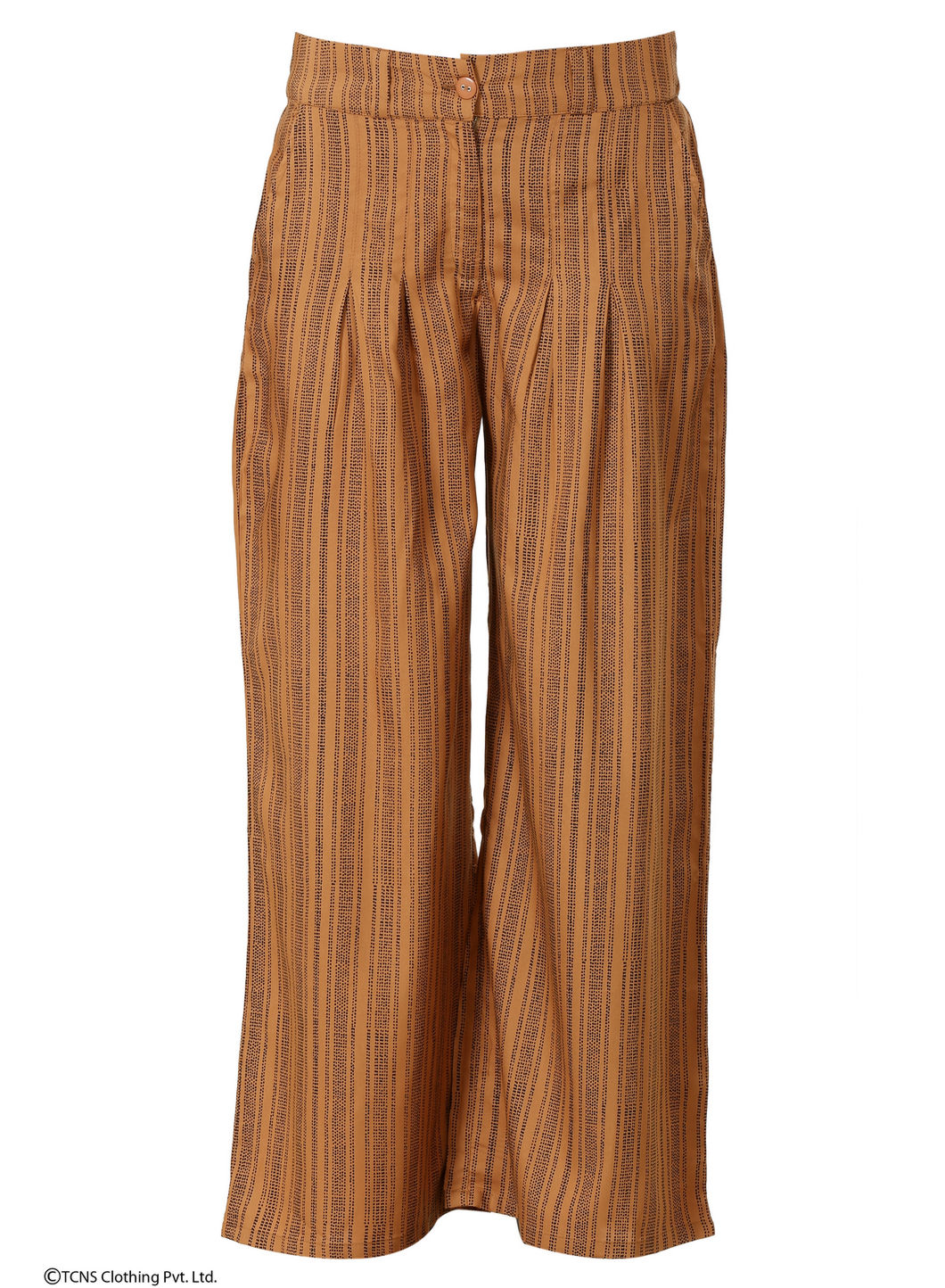 Brown Printed Pants