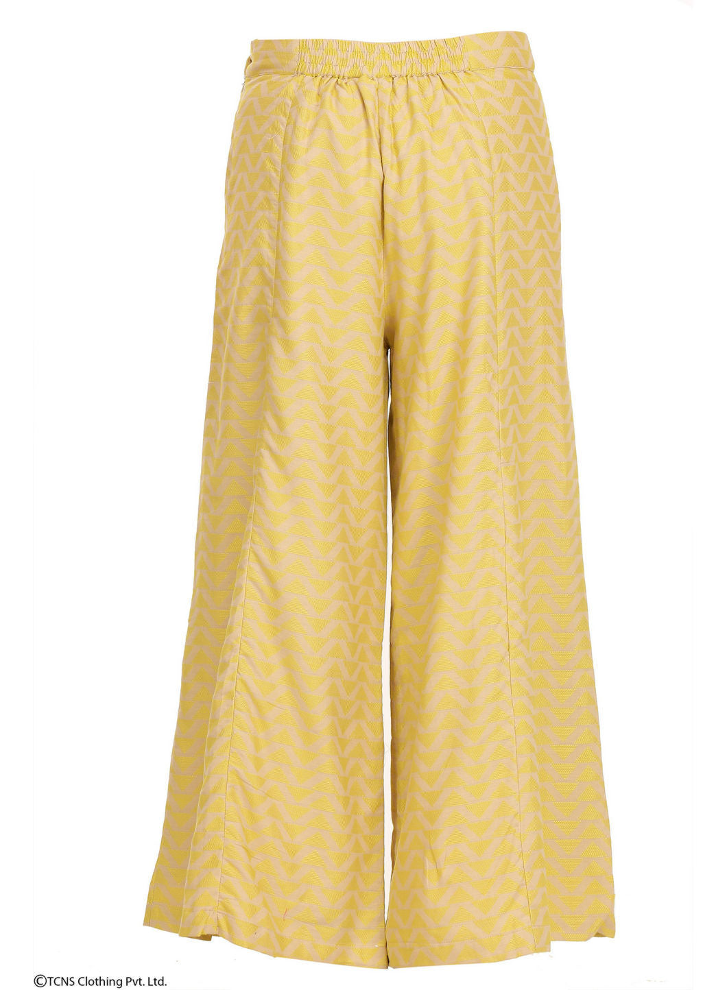 Beige Printed Culottes