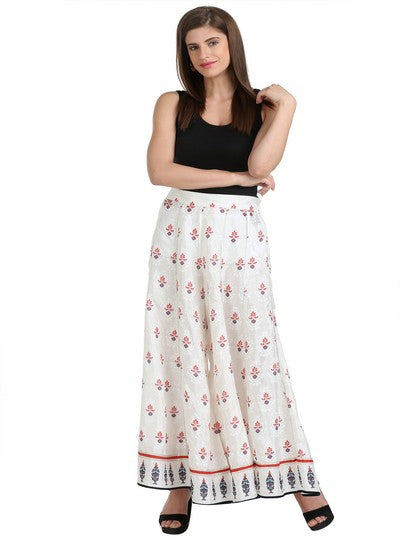 White Printed Culottes