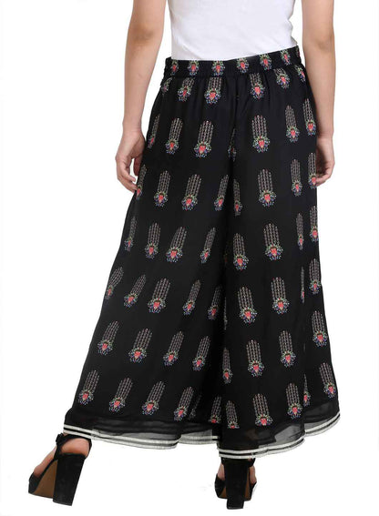 Black Printed Culottes