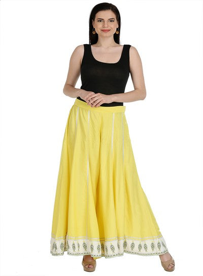 Yellow Printed Culottes