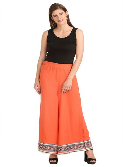 Orange Printed Culottes