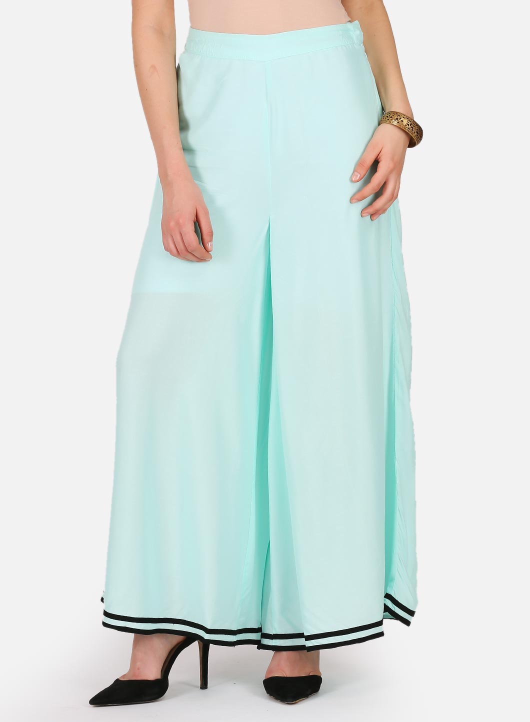 Blue Flared Culottes