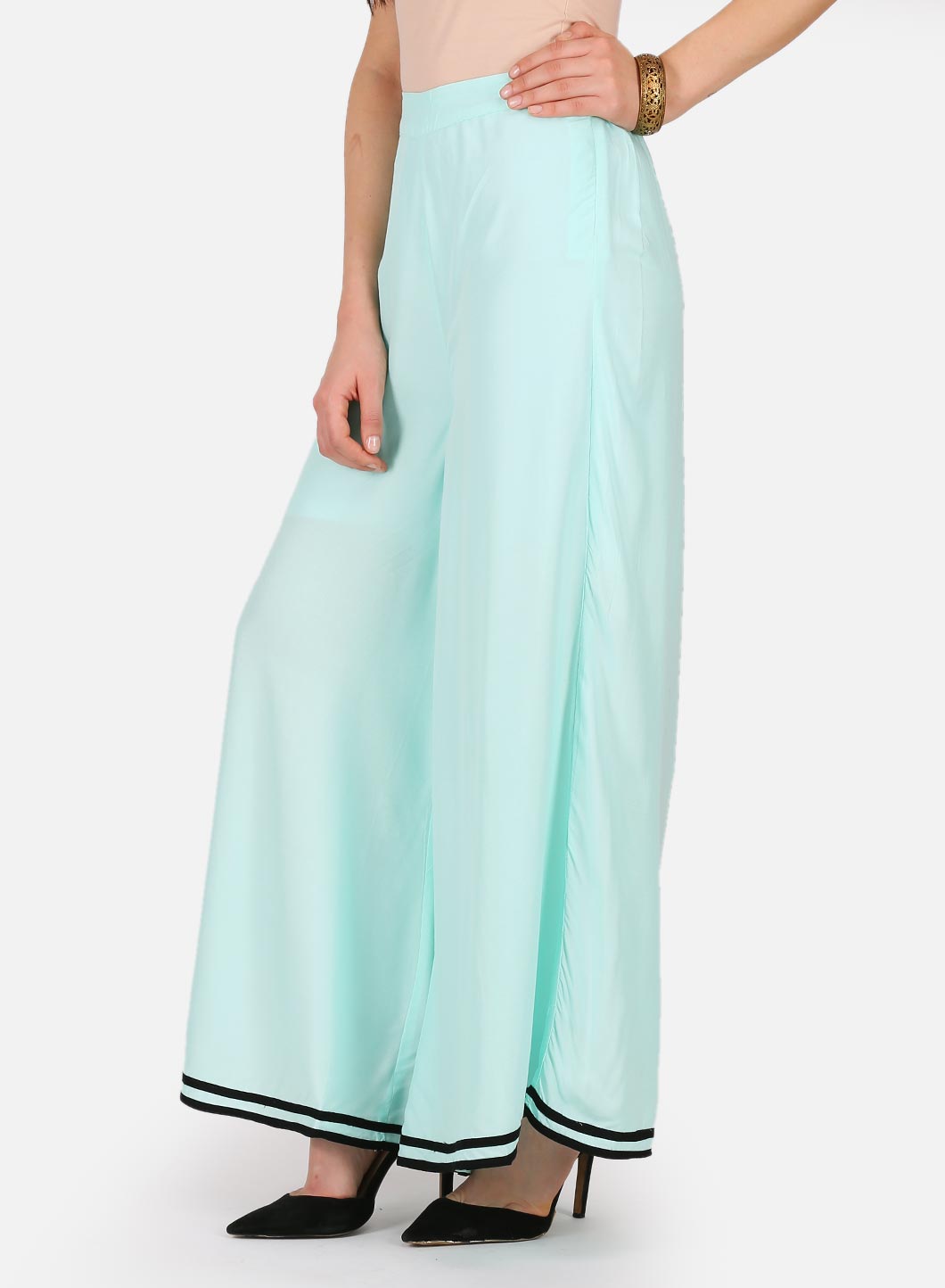 Blue Flared Culottes