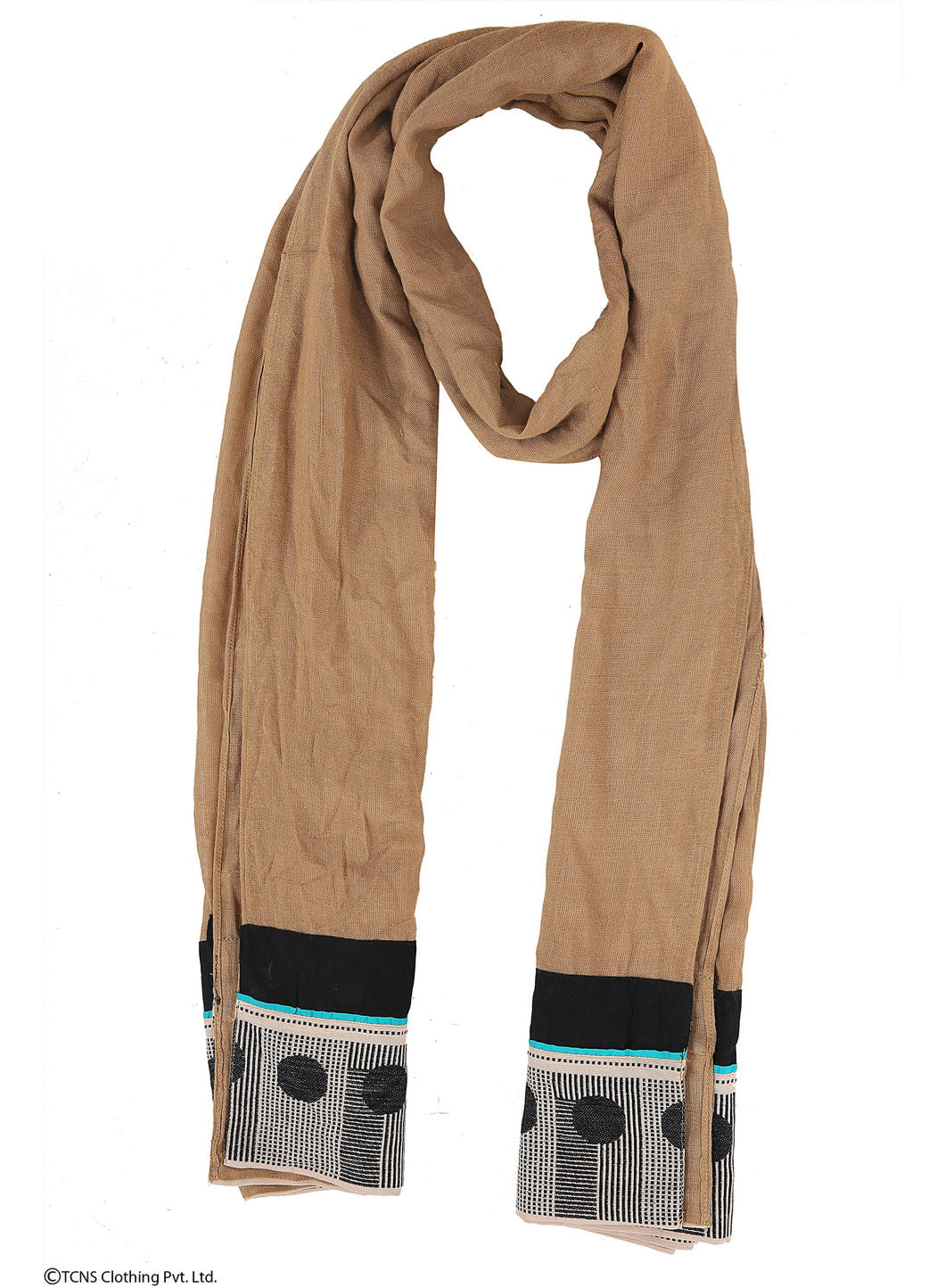 Brown Printed Dupatta